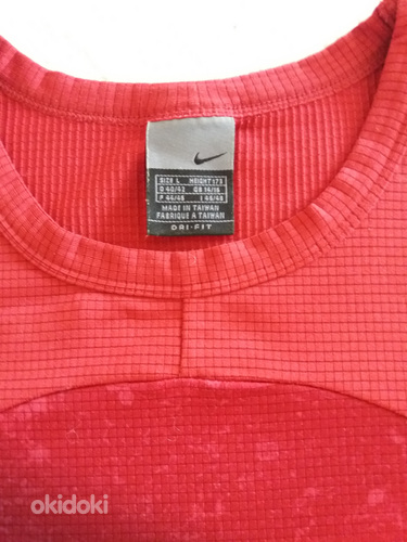 Топ насыщенно-бордового цвета бренда "Nike". Размер M, S. (фото #7)