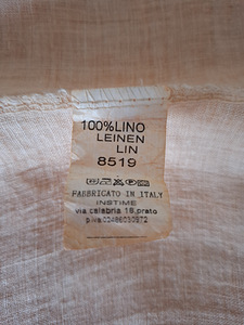 100% лён! Платье персик. цвета, с вышивкой. Италия L, XL. (3 фото из 9)