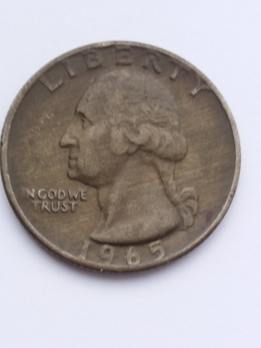 1965. aasta USA kvartal D. Washingtoni kujutisega.