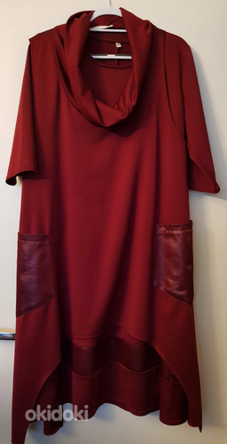 Бордовое платье из двух частей (фото #2)