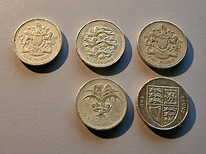 Inglise ühe naela mündid