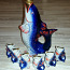 Фарфоровый ликерный набор СССР Рыба (фото #1)