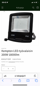 Led - töölamp 200w Kempten - vähe kasutatud ! (2 foto / 2)