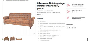 Diivanvoodi kunstsemisnahast (1 foto / 1)