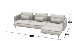 IKEA SÖDERHAMN diivani katted Viarp beež/pruun