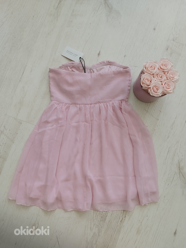 Roosa pidulik kleit, suurus 36, uus (foto #3)