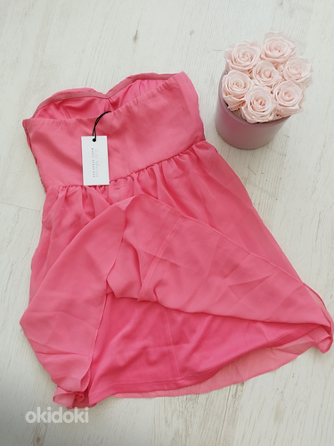 Roosa pidulik kleit, suurus 36, uus (foto #2)