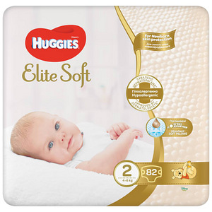 Huggies Elite Soft №2, 82 шт.