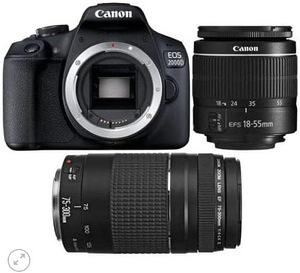 Canon EOS 2000D + 18-55 мм + 75-300 мм