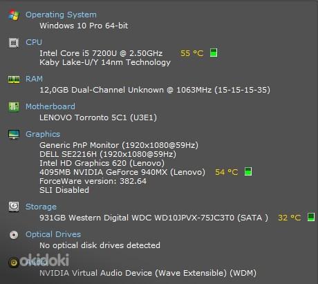 Lenovo Ideapad 510-15IKB, i5-7200 U, GeForce 940MX (foto #3)