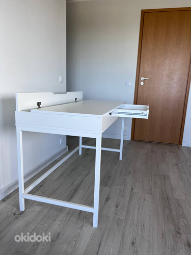 IKEA письменный стол ALEX, 132x58 см, белый. 804.834.38 (фото #3)