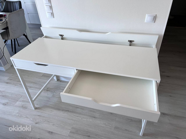 IKEA письменный стол ALEX, 132x58 см, белый. 804.834.38 (фото #4)