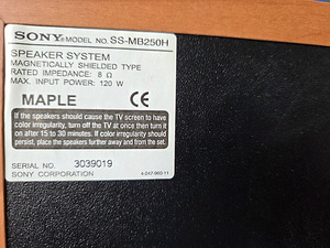 Riiulikõlarid SONY SS-MB250H, 8 OM (7 foto / 7)