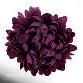 Головка искусственной хризантемы тёмно-фиолетовой (фото #1)