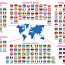 Эстонская карта мира и флаги стран, размер A2 (фото #2)