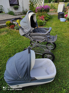 Lapsevanker korvi ja istumisosaga, kaasa soojakott jm lisad (3 foto / 9)