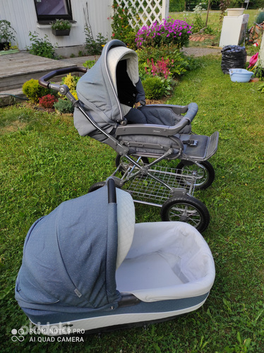 Прогулочная коляска с корзиной и сиденьем, теплый мешок и др (фото #3)