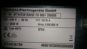 SIEMENS PESUKUIVATI E 44 - 38 (5 foto / 6)