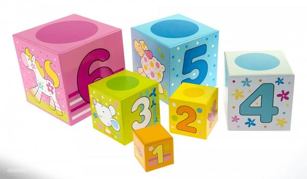 Картонные кубики Goki *учимся считать* (фото #1)