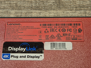 Lenovo ThinkPad USB-C (40AF) dokk/dock + Lenovo adapter 135W (9 foto / 9)