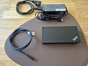 Lenovo Thinkpad USB-C Gen2 dock / dokk + Lenovo 90W laadija (1 foto / 6)