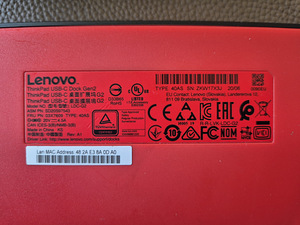 Lenovo Thinkpad USB-C Gen2 dock / dokk + Lenovo 90W laadija (5 foto / 6)