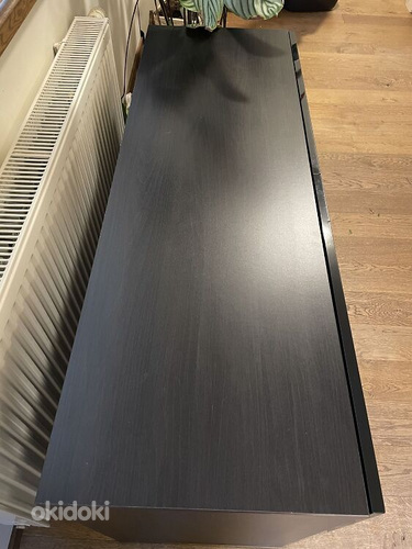 IKEA шкаф BESTÅ, черно-коричневый/Сельсвикен глянцевый (фото #3)