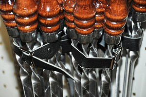 Grillvardade komplekt 6 tk. 3x12x55 cm. Nahast värin. (2 foto / 10)