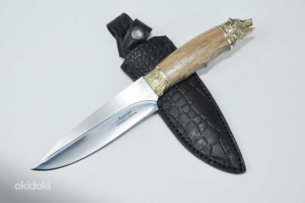 Nuga "Dombai-1". Kizlyar. Roostevaba teras, messing, pähkel.