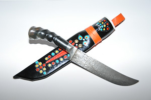 Узбекский нож Дамаск сталь