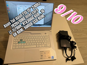 Asus Tuf F15 15” 240hz i7-11700H,RTX3060 6GB,16GBRAM,512SSD (1 foto / 3)