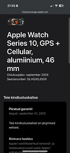 Uuev. Apple Watch 10 - 46mm Black Sport Band GPS + Cell. (4 foto / 4)