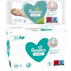 Niisked salvrätikud Pampers Sensitive 12X52tk KAST (2 foto / 3)