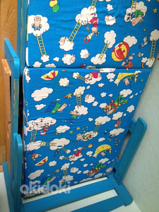 Детская кровать с матрасом, ящиком для постельного белья (фото #1)
