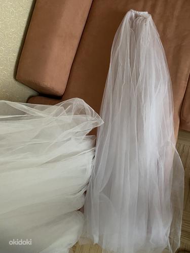 Pulmakleit+Loor+alusseelik,свадебное платье+нижняя юбка+фата (фото #5)
