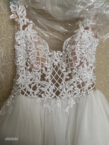 Pulmakleit+Loor+alusseelik,свадебное платье+нижняя юбка+фата (фото #7)