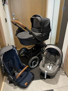 Mutsy vankrikomplekt koos Cybex turvahälliga + 360 isofix (1 foto / 8)