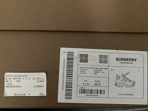 Burberry Arthur Sneaker 45,5! Brand new! (4 foto / 5)