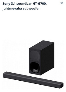 Sony 3.1 soundbar HT-G700, juhtmevaba subwoofer (3 foto / 6)