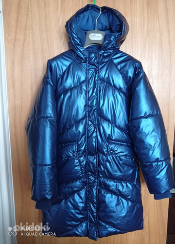 Зимняя удлиненная куртка на девочку подростка р 158 Длинна (фото #5)
