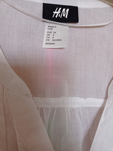 Блузка батист H&M , cottonn, р 34 (3 фото из 7)
