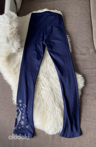 JIV темно-синие брюки для фиг.катания со стразами, размер S (фото #6)