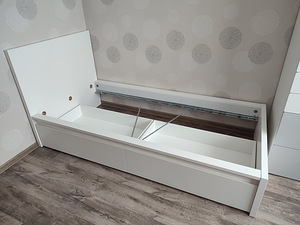 MALM IKEA voodiraam 90x200 cm +2 voodikasti, valge (1 foto / 8)