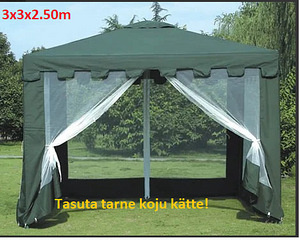 Садовая палатка 3x3x2,55 со стальным каркасом (также спрашивайте другие размеры)