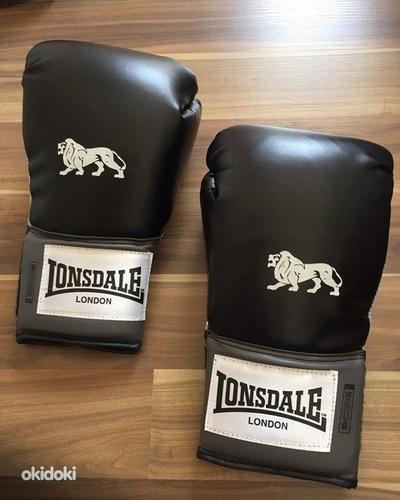 Боксерские перчатки LONSDALE 16 OZ черные (фото #1)