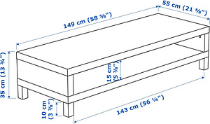 IKEA TV alus LACK valge 149 x 55 x 35 cm (2 foto / 2)