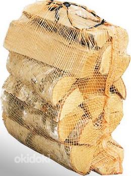 Сухие берёзовые дрова в сетках 40л (фото #1)
