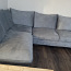 Серый бархат раскладной угловой диван (фото #5)