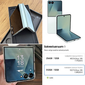 Samsung Galaxy Flip7 512GB | 12GB ostetud Samsungi e-poest (1 foto / 7)