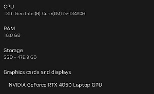 Sülearvuti Acer Nitro V 15 ANV15-51, Intel® Core™ i5-13420H,